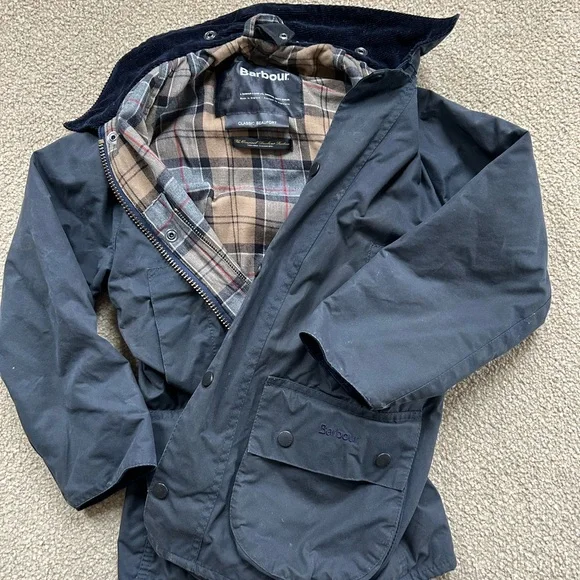 Barbour kids Navy Beaufort Jacket - Picture 4 of 4